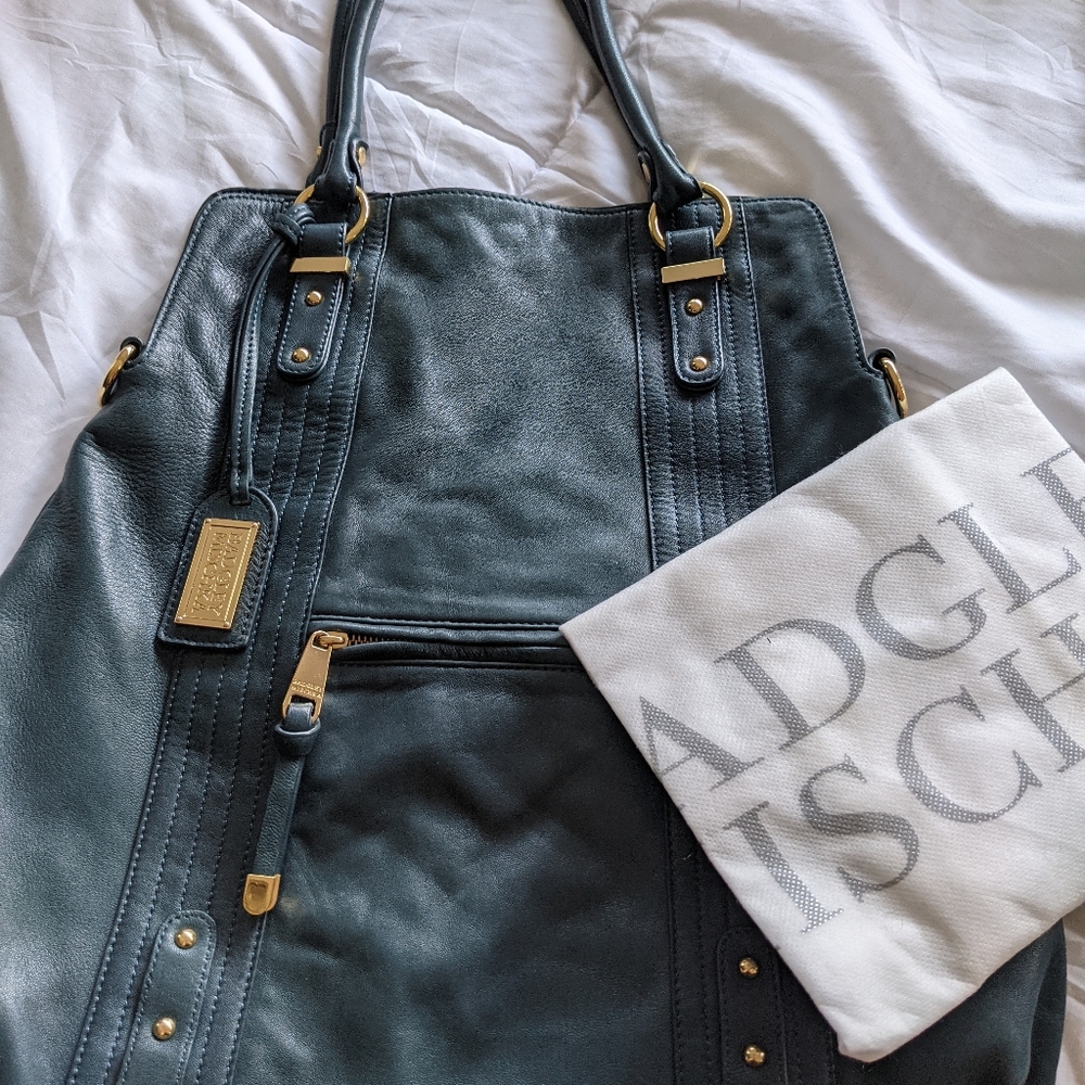 Badgley Mischka teal handbag
